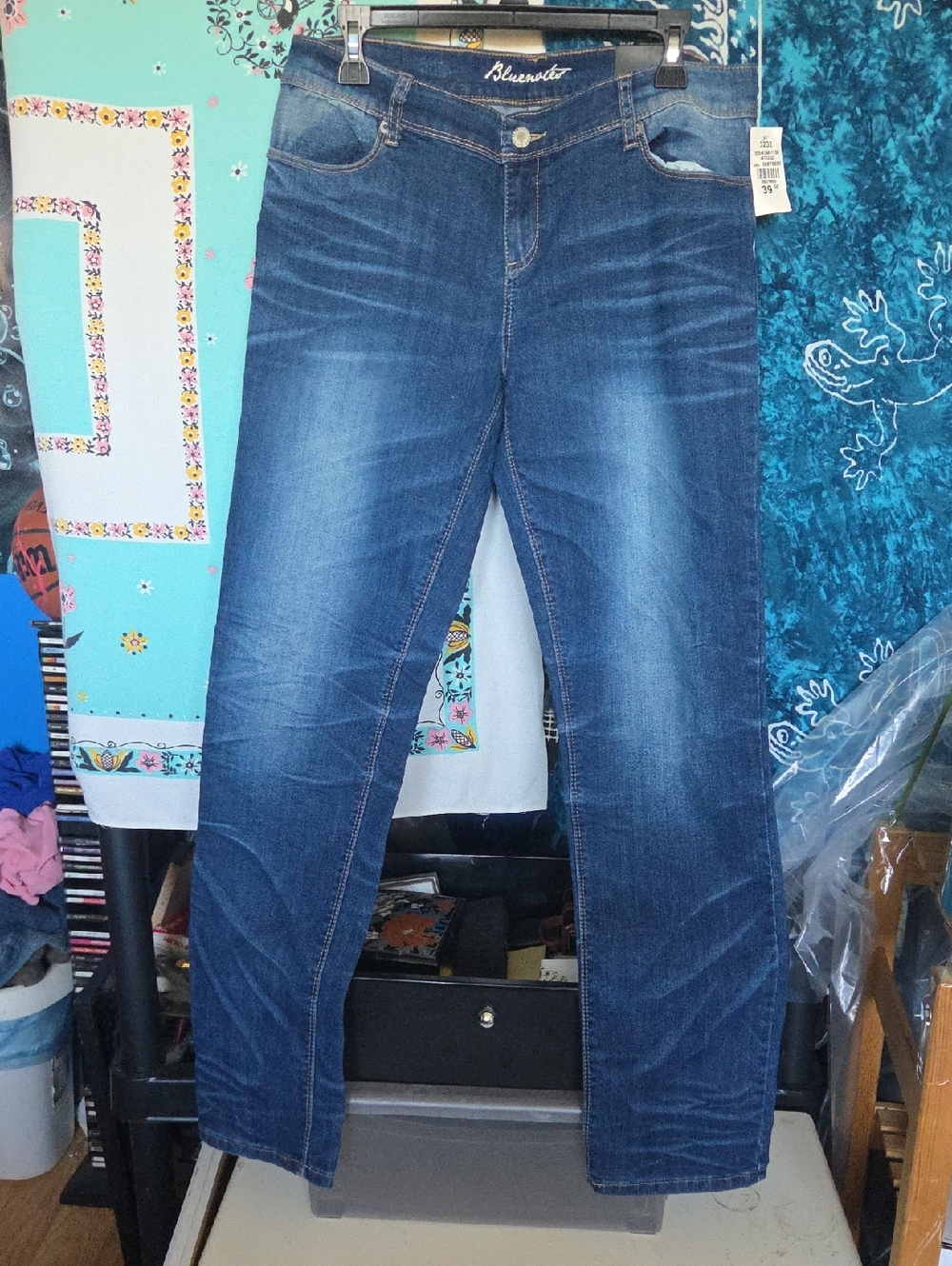 Bluenotes Women's Blue Straight-Leg Jeans